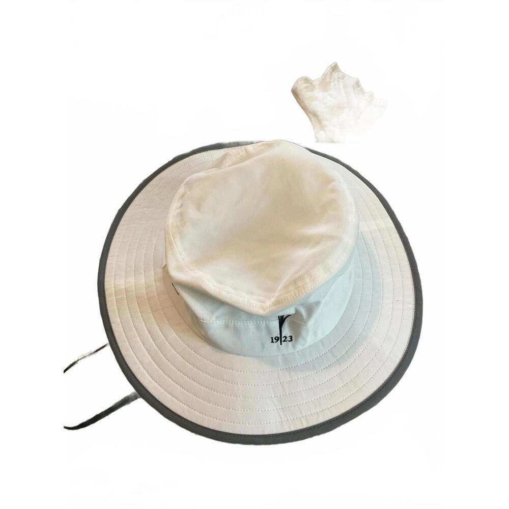 Richardson Sun Protection Hat - White with Gray Brim